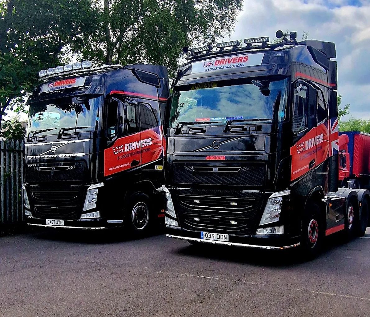 RD Transport Volvo tractor unit on the road