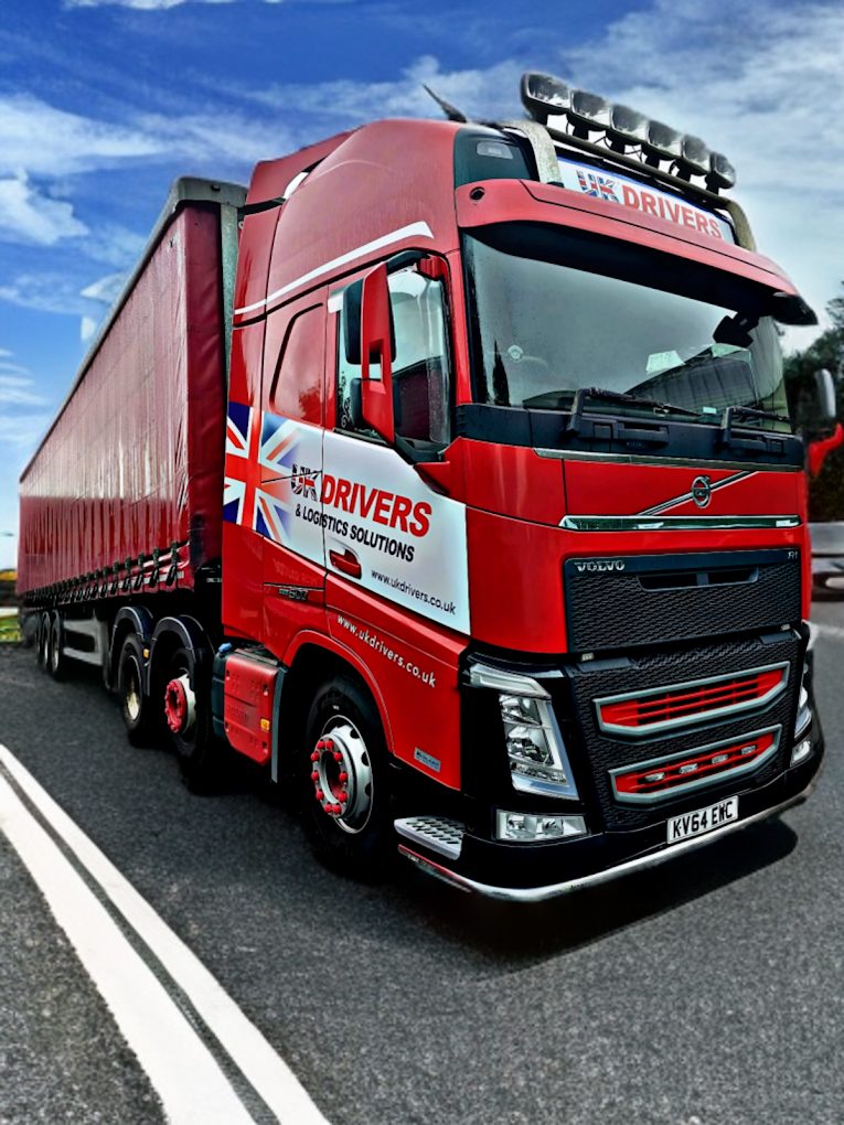 RD Transport Volvo units in the yard